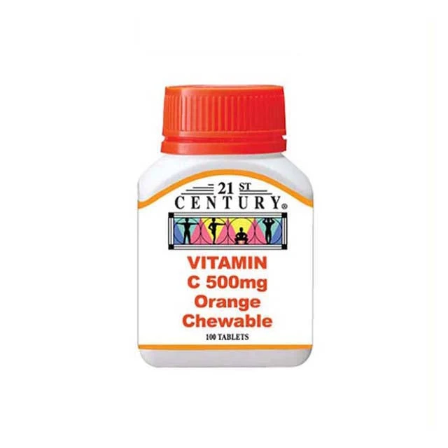 21ST CENTURY VITAMIN C 500MG ORANGE CHEW 100S