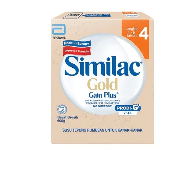 ABBOTT SIMILAC GAIN KID GOLD 2-FL 600G (STEP 4) (4-9Y) BIB