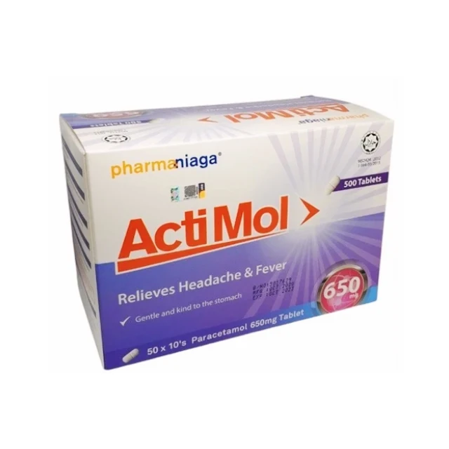 ACTIMOL 650MG 10SX50