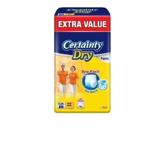 CERTAINTY DRY PANTS JUMBO PACK XL 20S X 4