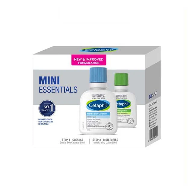 CETAPHIL GENTLE SKIN CLEANSER 59ML+MOISTURISER LOTION 59ML TRAVEL PACK 1S