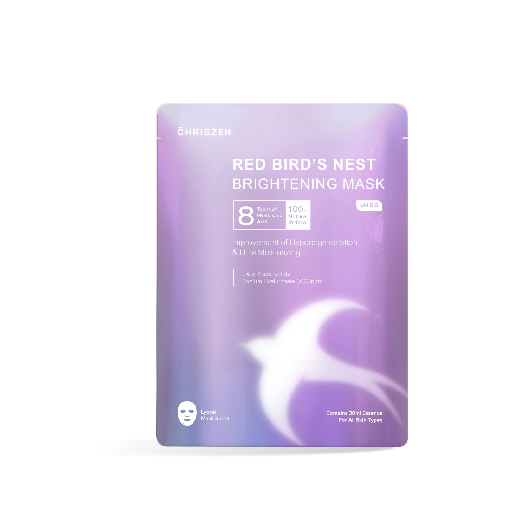 CHRISZEN 8HA RED BIRD?? NEST &NATURAL RETINOL BRIGHT MASK 1S