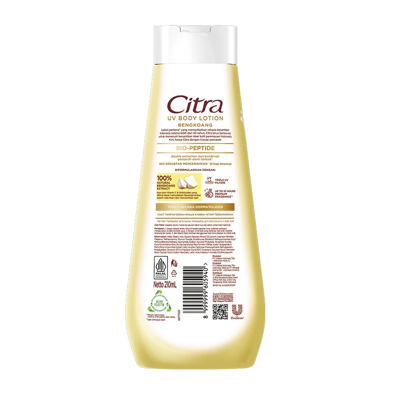 CITRA HAND AND BODY LOTION BENGKOANG NATURAL GLOW UV 210ML - Image 2
