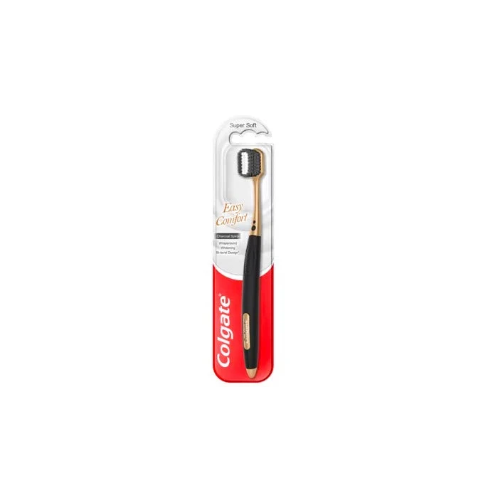 COLGATE TOOTHBRUSH EASY COMFORT CHARCOAL SPIRAL 1S