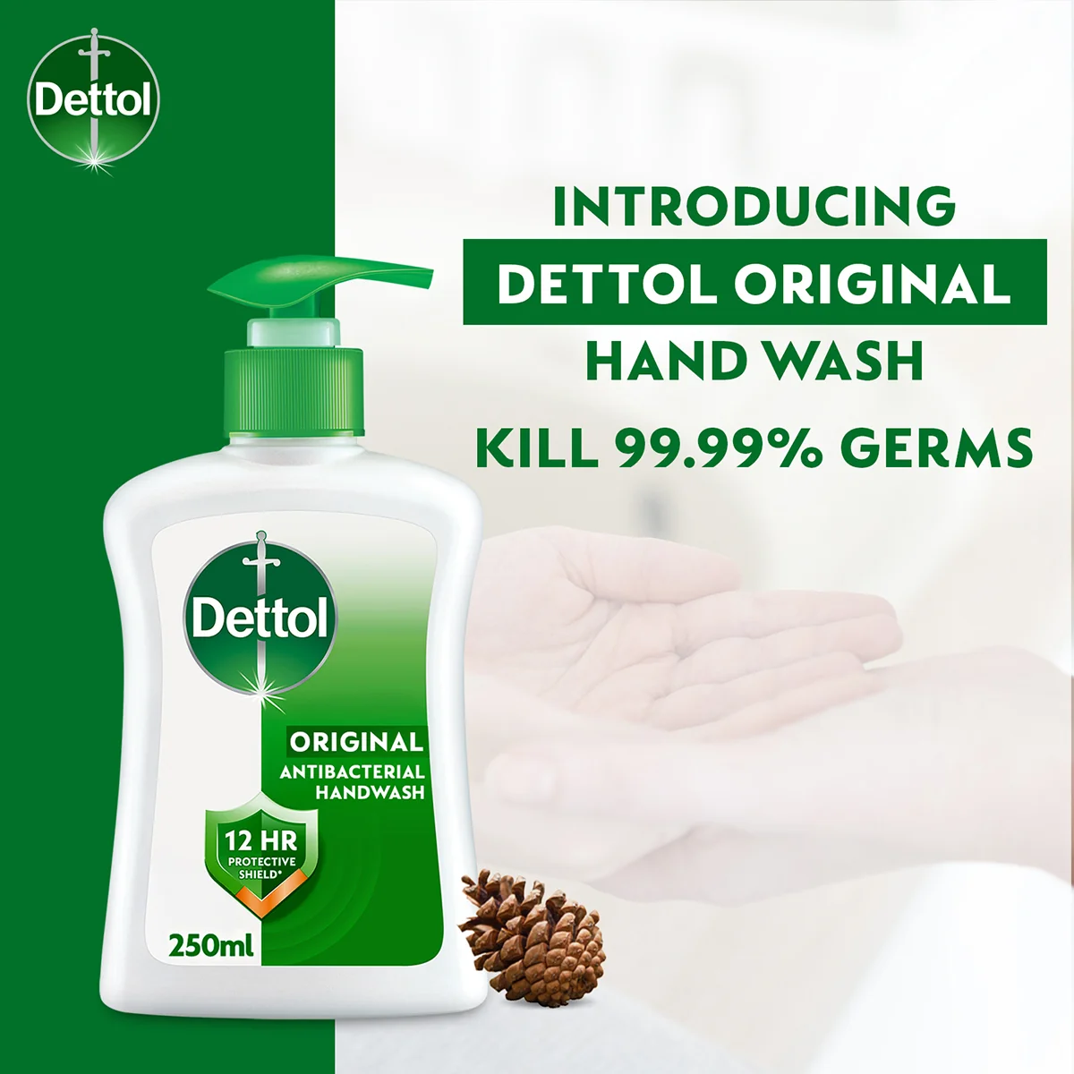 DETTOL ANTIBACTERIAL HAND WASH LIQUID ORIGINAL 250ML - Image 3