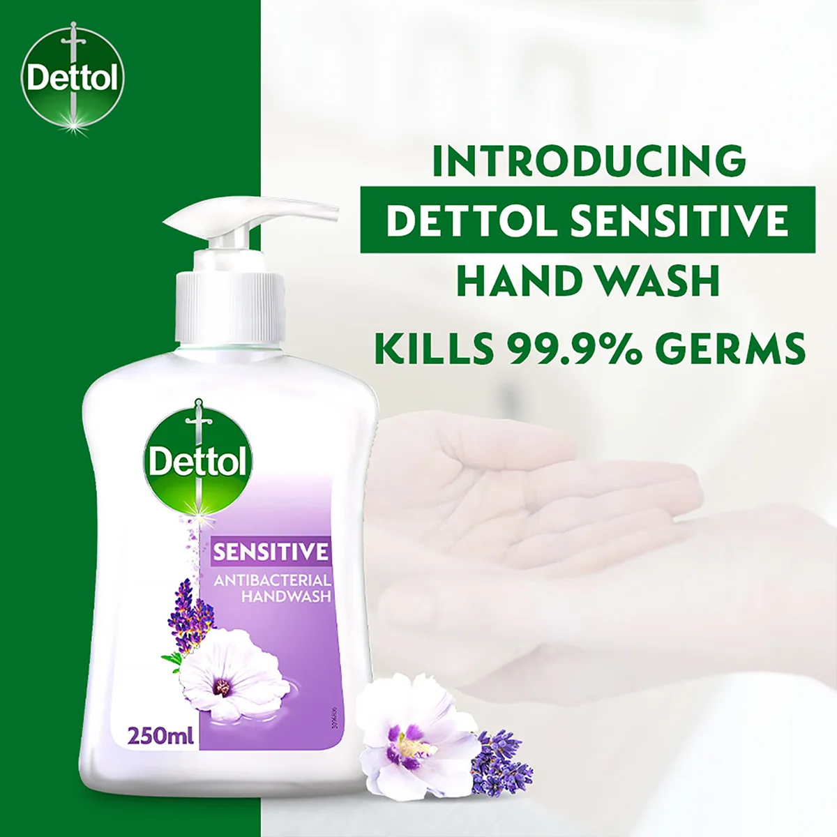 DETTOL ANTIBACTERIAL HAND WASH LIQUID SENSITIVE REFILL 225ML - Image 3
