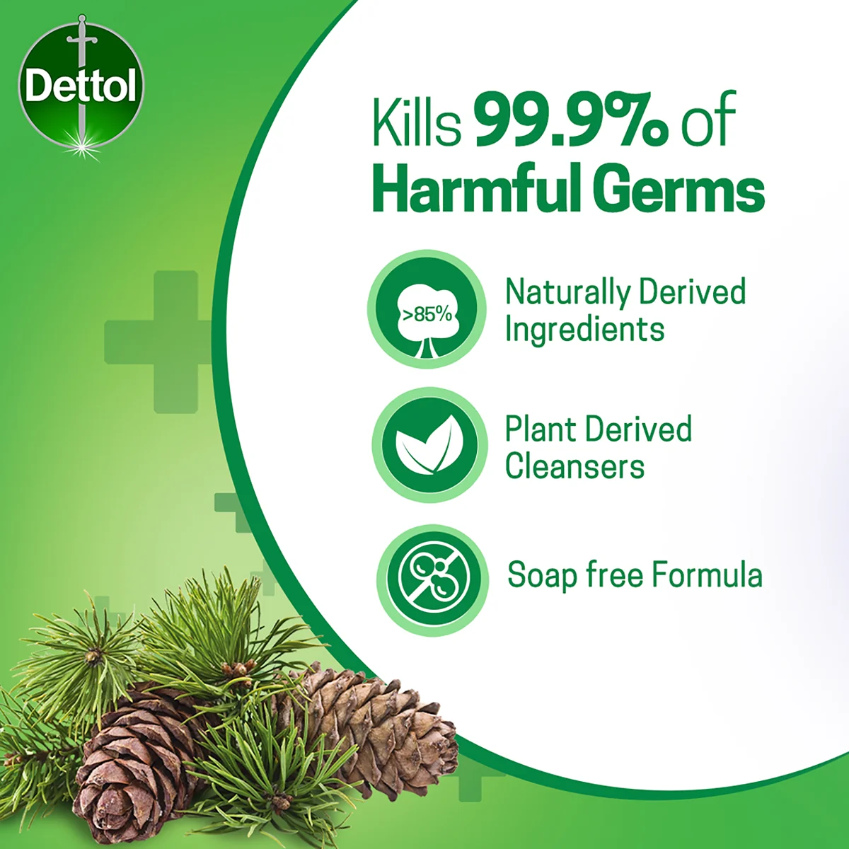 DETTOL ANTIBACTERIAL HAND WASH LIQUID SKINCARE 400G+100G - Image 3