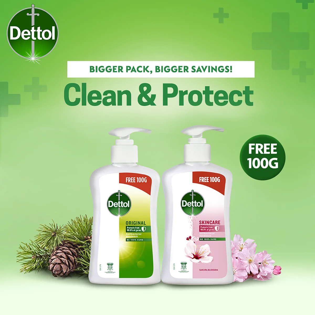 DETTOL ANTIBACTERIAL HAND WASH LIQUID SKINCARE 400G+100G - Image 4