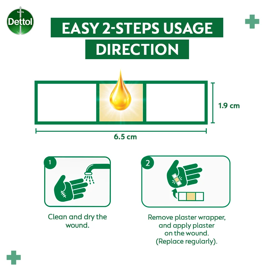 DETTOL ANTISEPTIC ELASTIC PLASTER 10S - Image 4