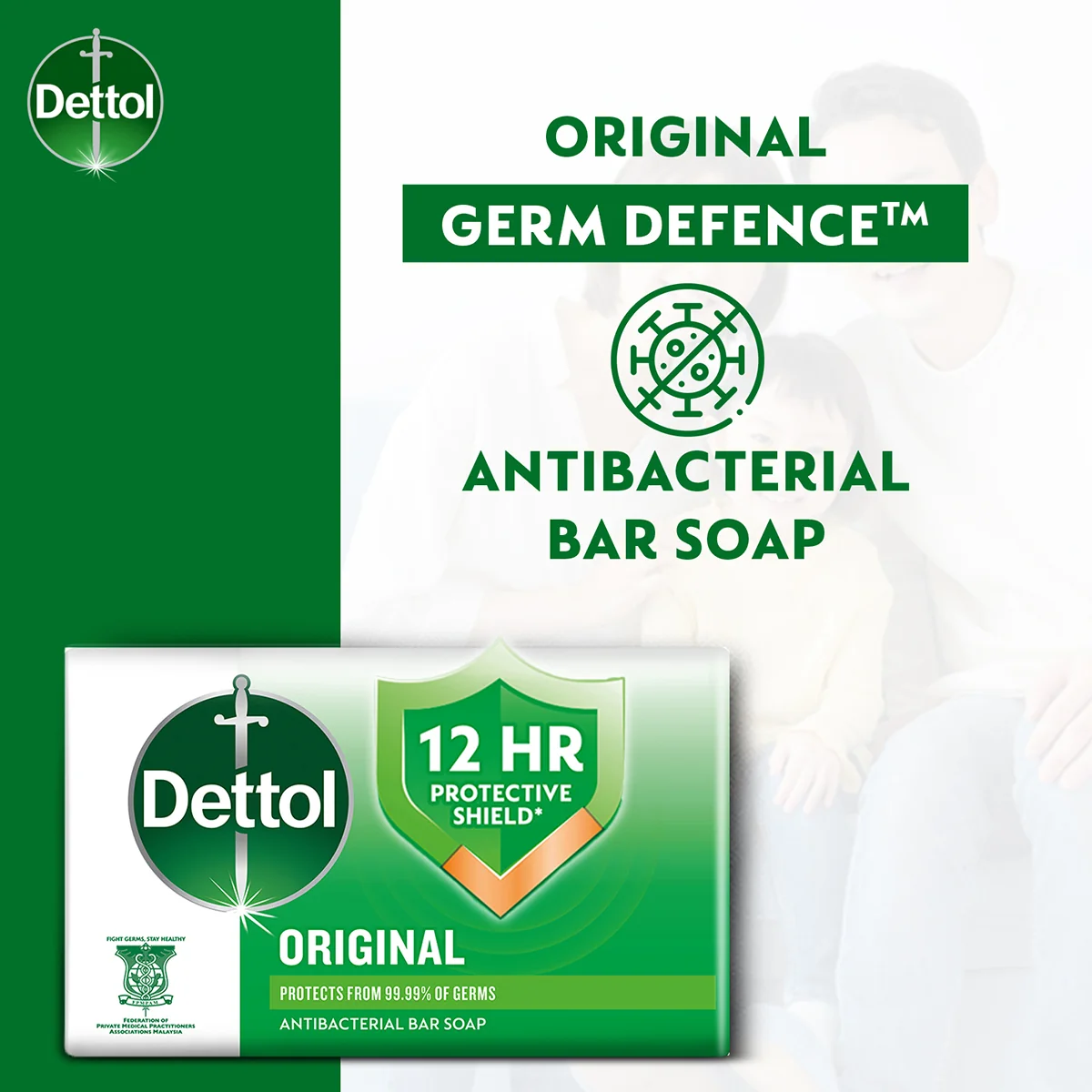 DETTOL BAR SOAP ORIGINAL ORIGINAL100G 4S - Image 3