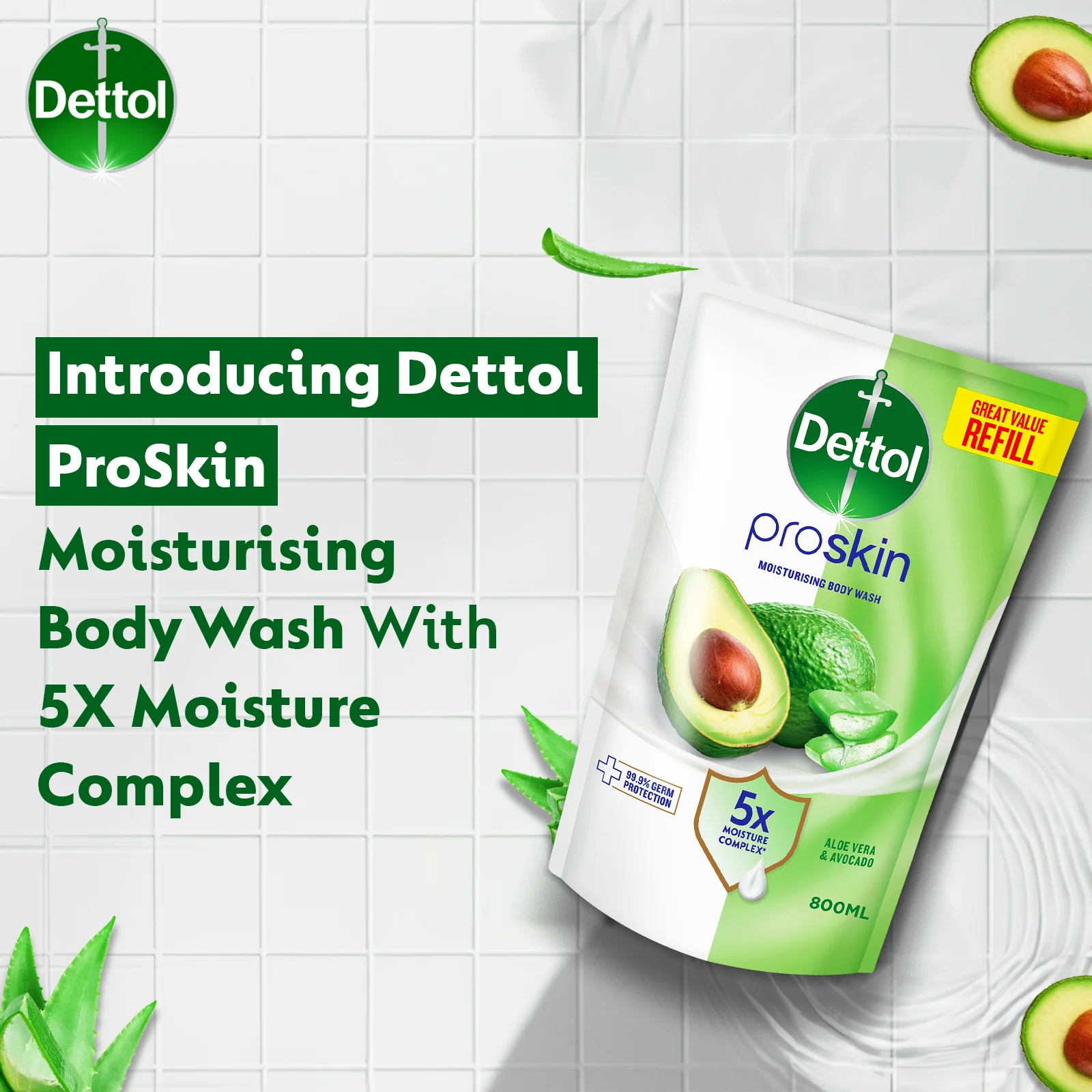 DETTOL ONZEN BODY WASH MOISTURIZING REFILL 800G - Image 4