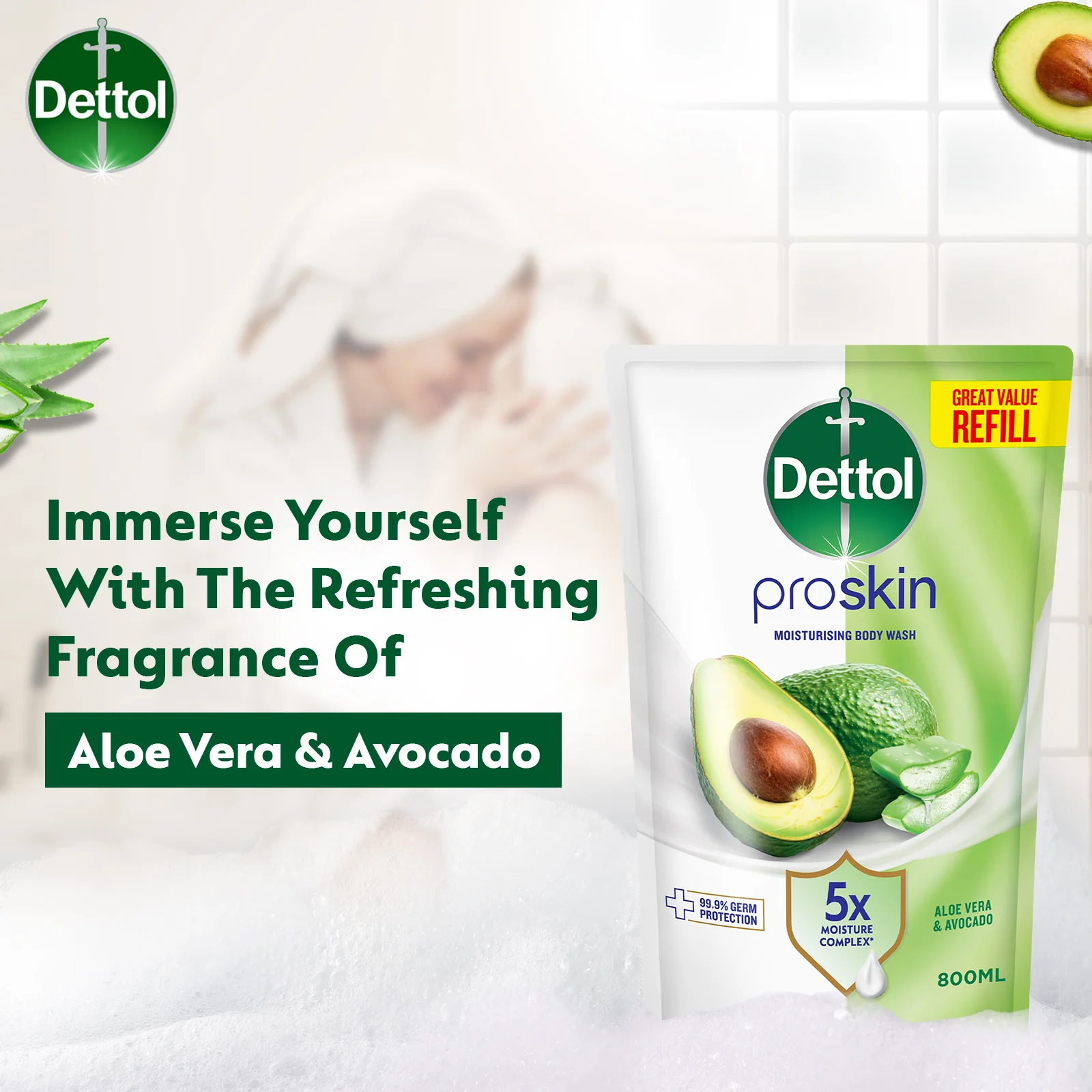 DETTOL ONZEN BODY WASH MOISTURIZING REFILL 800G - Image 6