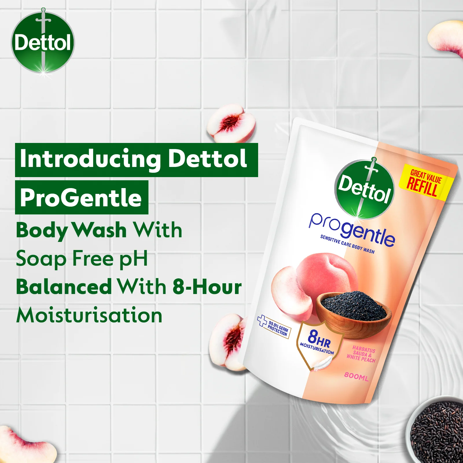 DETTOL ONZEN BODY WASH REVITALISING REFILL 800G - Image 4