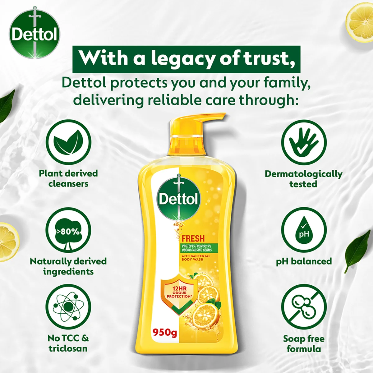 DETTOL SHOWER GEL FRESH 900G - Image 7