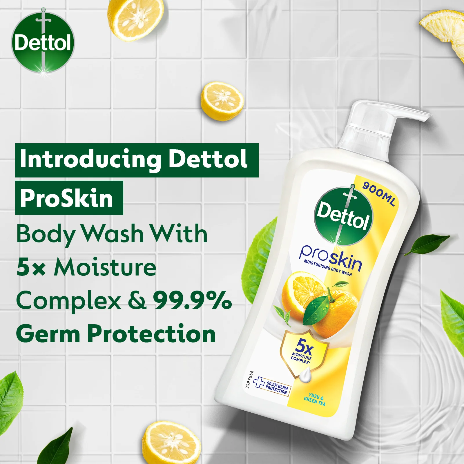 DETTOL SHOWER GEL GREEN TEA & BERGAMOT 800G - Image 4
