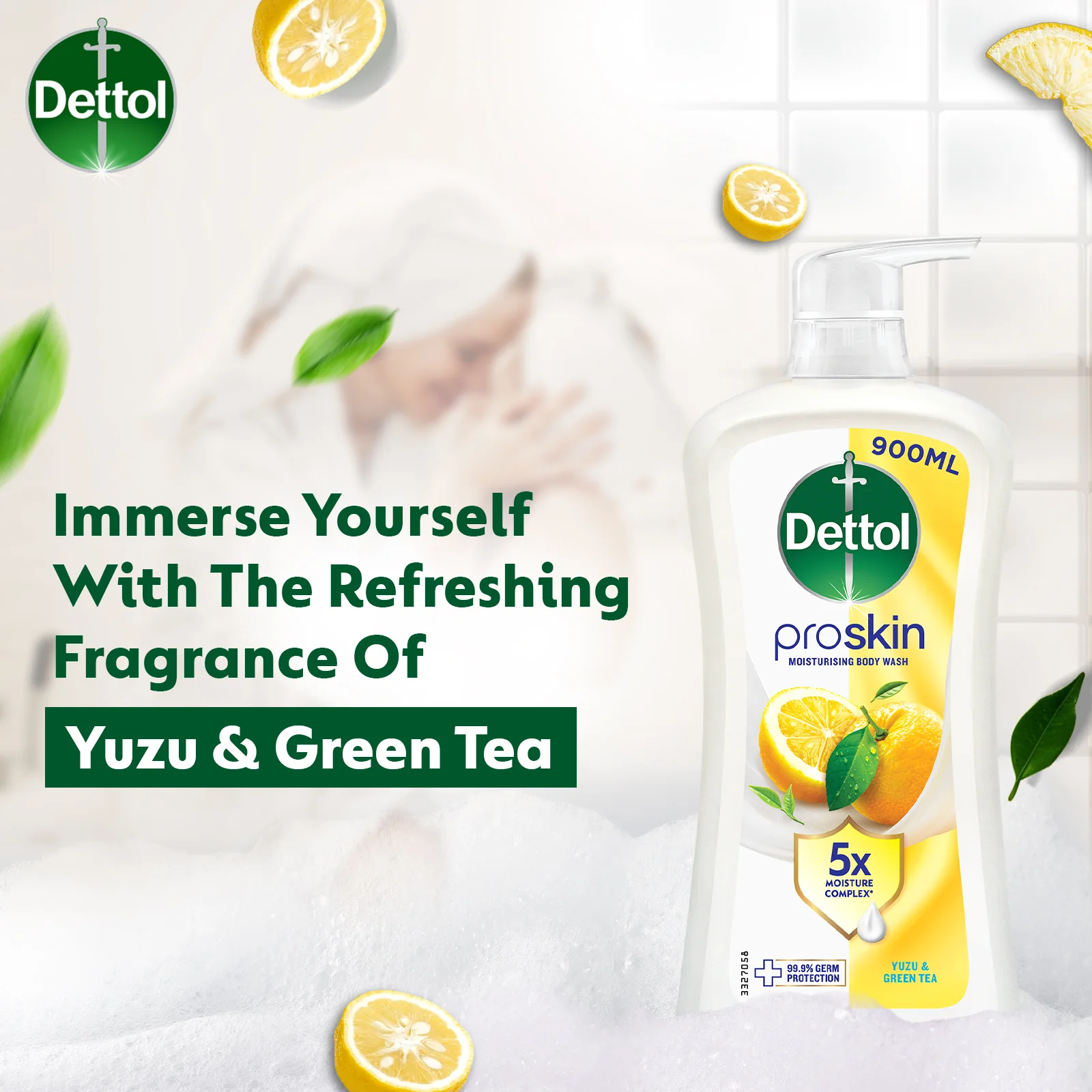 DETTOL SHOWER GEL GREEN TEA & BERGAMOT 800G - Image 6