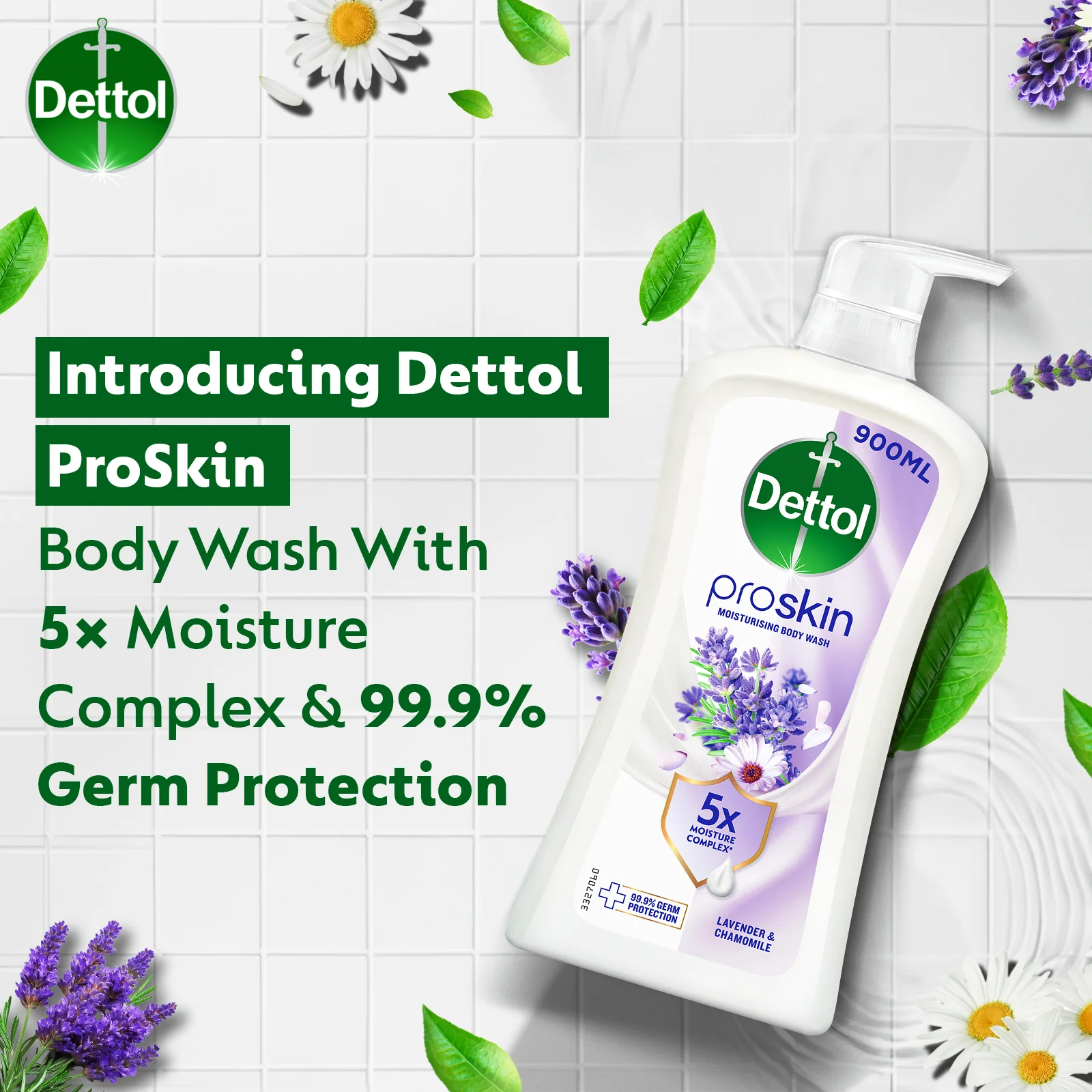 DETTOL SHOWER GEL LAVENDER & CHAMOMILE 800G - Image 4