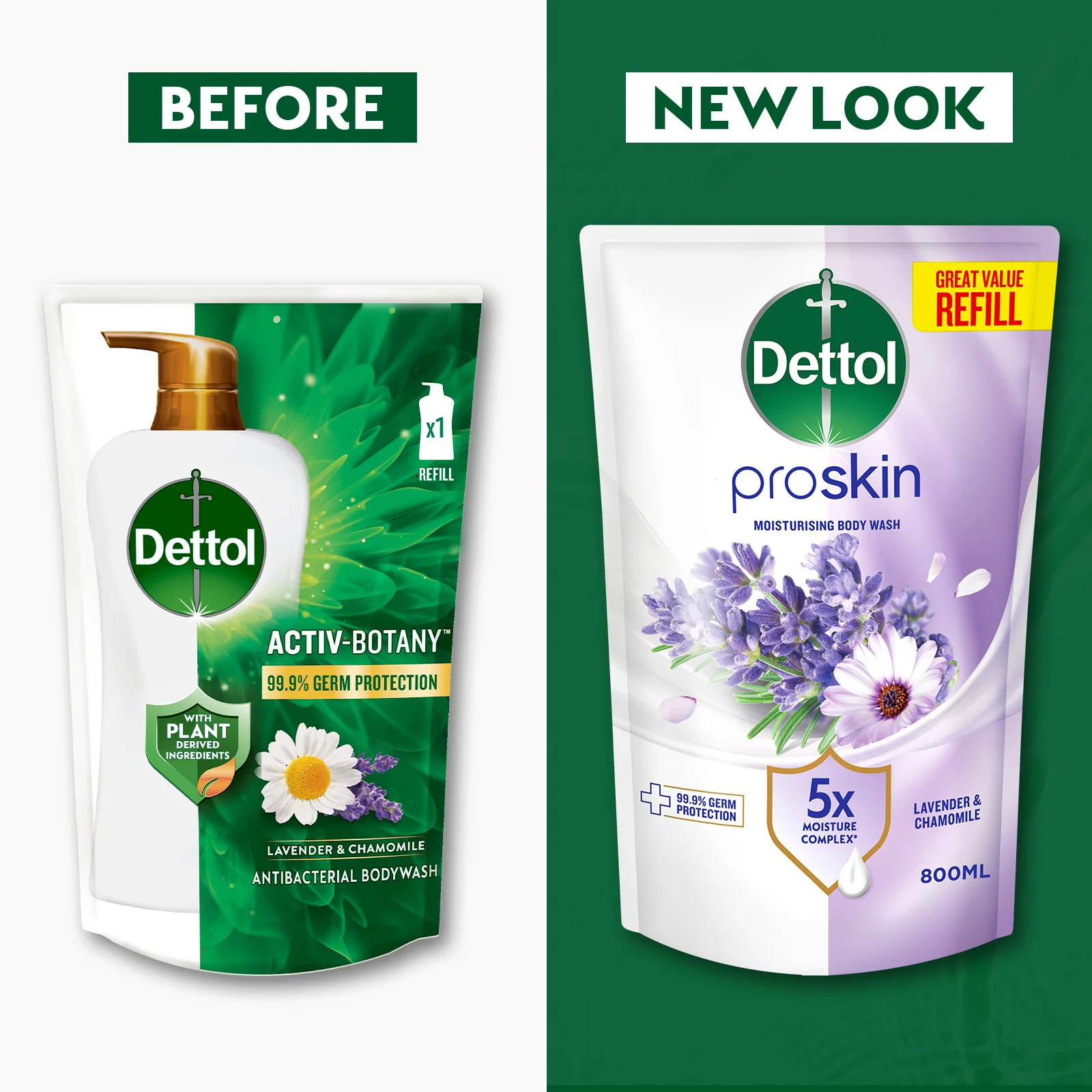 DETTOL SHOWER GEL LAVENDER & CHAMOMILE (VALUE REFILL) 720G - Image 3