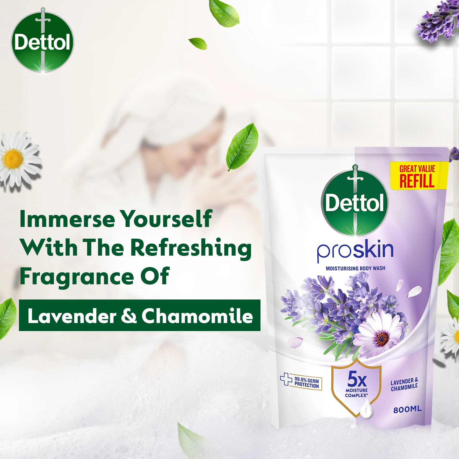 DETTOL SHOWER GEL LAVENDER & CHAMOMILE (VALUE REFILL) 720G - Image 6