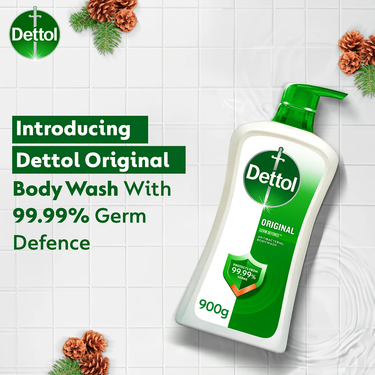 DETTOL SHOWER GEL ORIGINAL 900G - Image 3