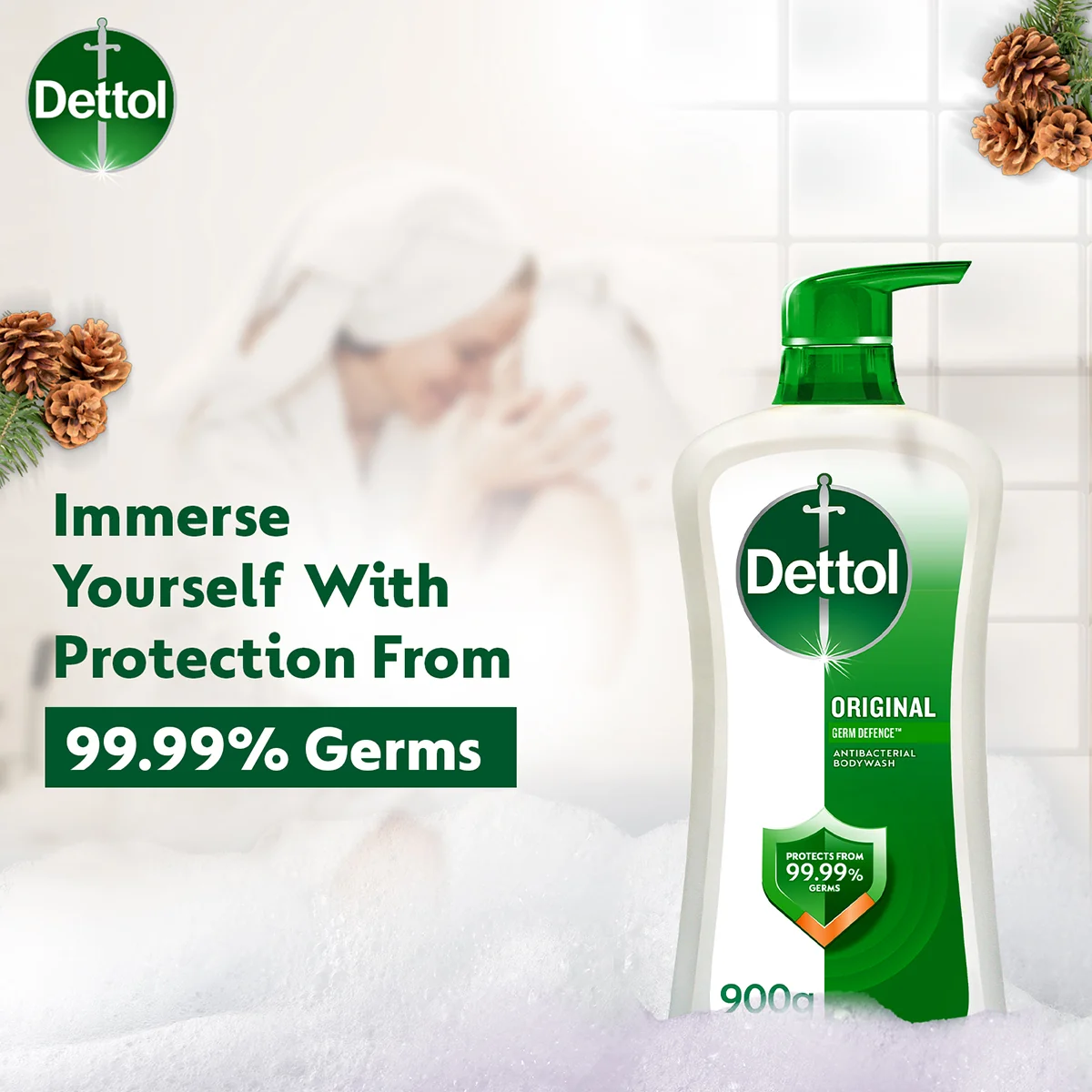 DETTOL SHOWER GEL ORIGINAL 900G - Image 5