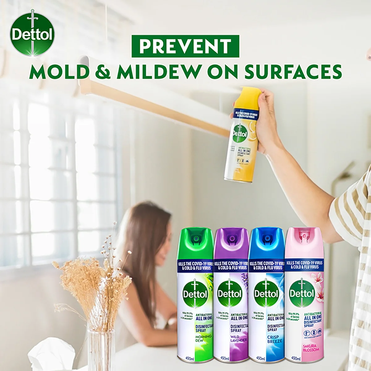DETTOL SPRAY LEMON 450ML - Image 10