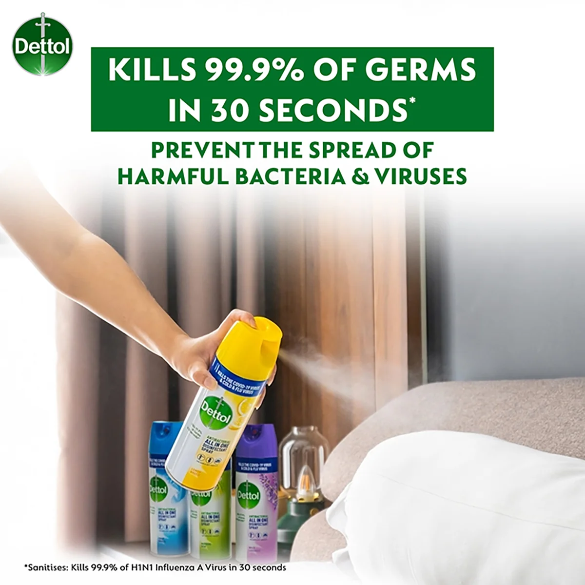 DETTOL SPRAY LEMON 450ML - Image 4