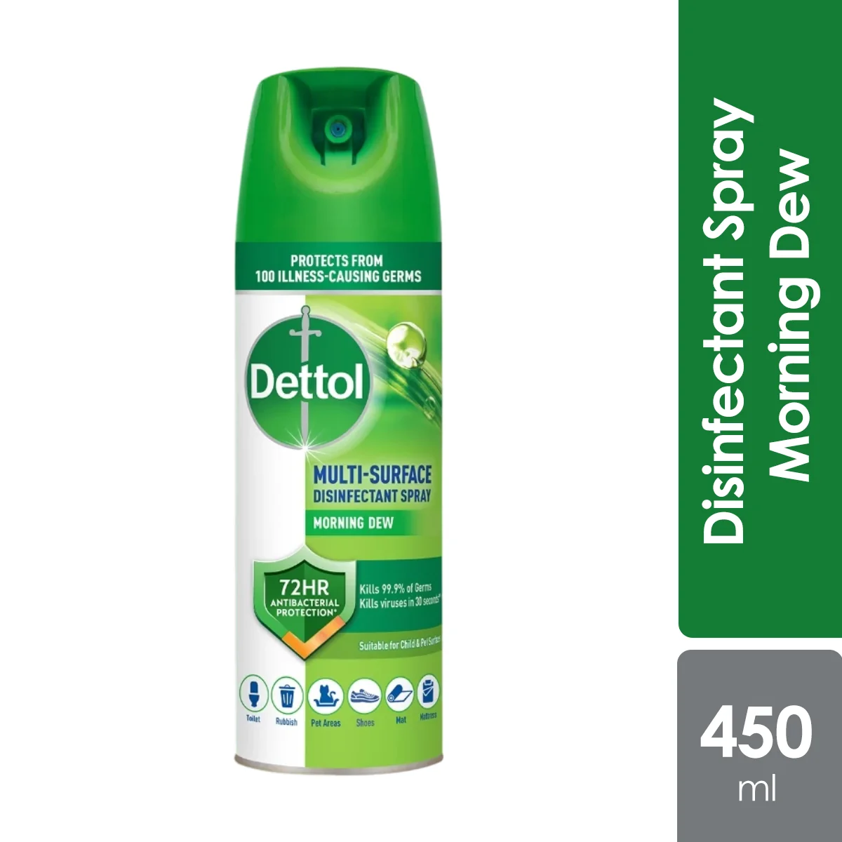 DETTOL SPRAY MORNING DEW 450ML