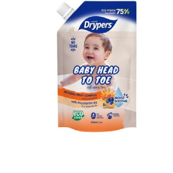 DRYPERS BABY HEAD TO TOE NATURAL FRUIT COMPLEX 450ML