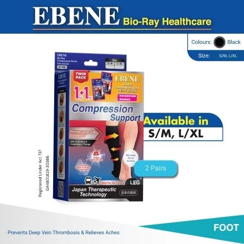 EBENE BIO-RAY COMPRESSION SOCKS L/XL