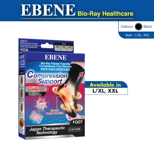 EBENE BIO-RAY PLANTAR FASCILITIS COMPRESSION FOOT SLEEVES L/XL