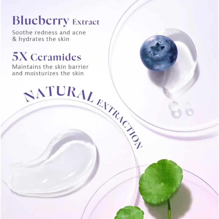 GLAD2GLOW BLUEBERRY CERAMIDE LOW PH GEL CLEANSER 70ML - Image 3