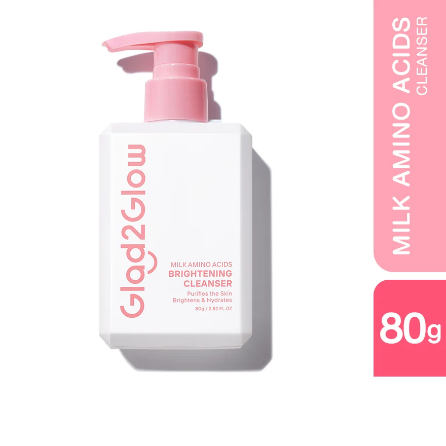 GLAD2GLOW MILK AMINO ACIDS BRIGHTENING CLEANSER 80G