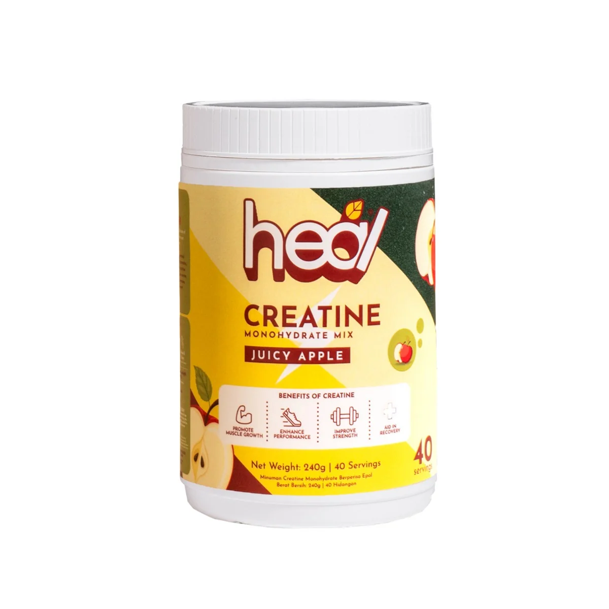 HEAL CREATINE MONOHYDRATE MIX JUICY APPLE 240G