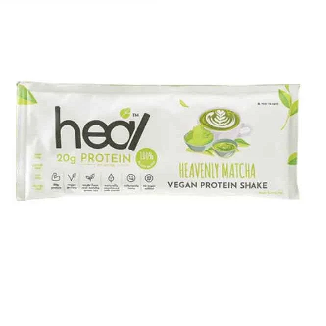 HEAL HEAVENLY MATCHA VEGAN PROTEIN SHAKE SACHET 33G