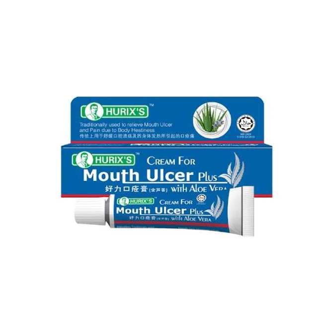 HURIXS CREAM FOR MOUTH ULCER PLUS WITH ALOE VERA 5G
