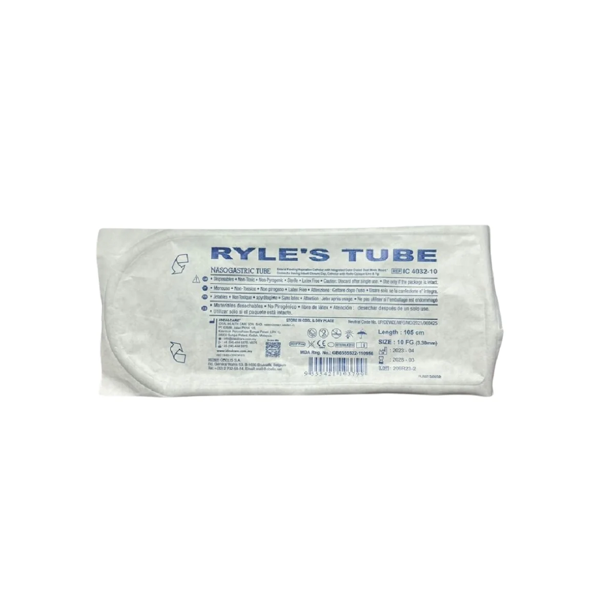 IDEALCARE RYLES TUBE 10FG