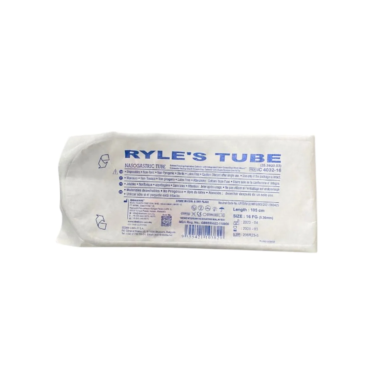IDEALCARE RYLES TUBE SIZE 8FG