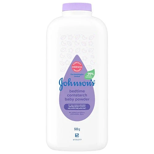 JOHNSONS BABY CORNSTARCH POWDER BEDTIME 500G