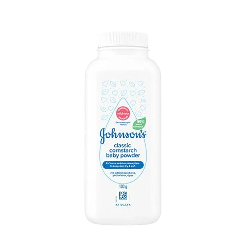 JOHNSONS BABY CORNSTARCH POWDER CLASSIC 100G