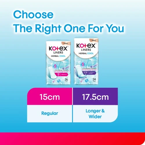 KOTEX PANTYLINER HERBAL COOL LONG & WIDER UNSCENTED 17.5CM 24SX3 - Image 6
