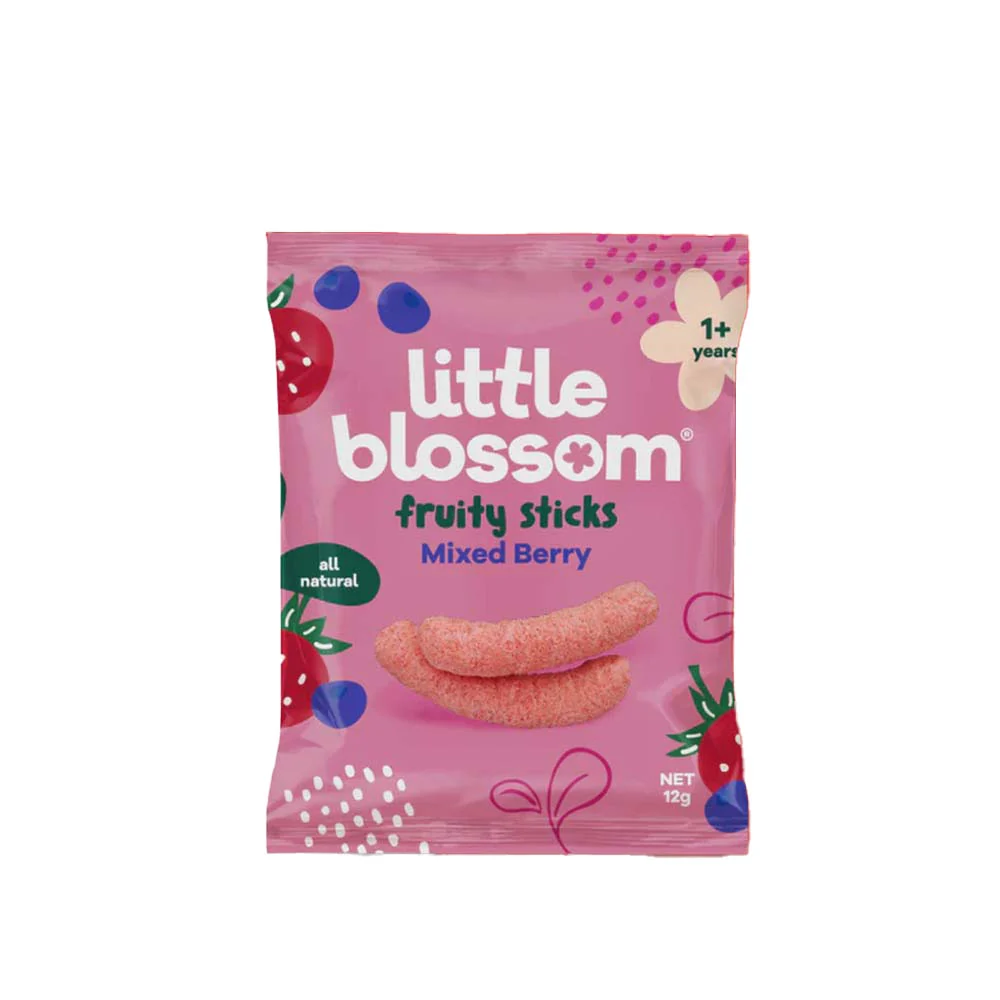 LITTLE BLOSSOM FRUITY STICKS MIXED BERRY 12G