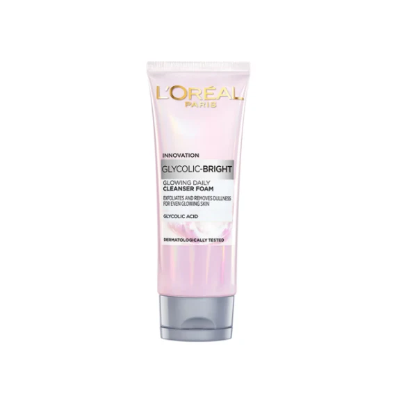 LOREAL GLYCOLIC-BRIGHT GLOWING DAILY CLEANSER FOAM 100ML