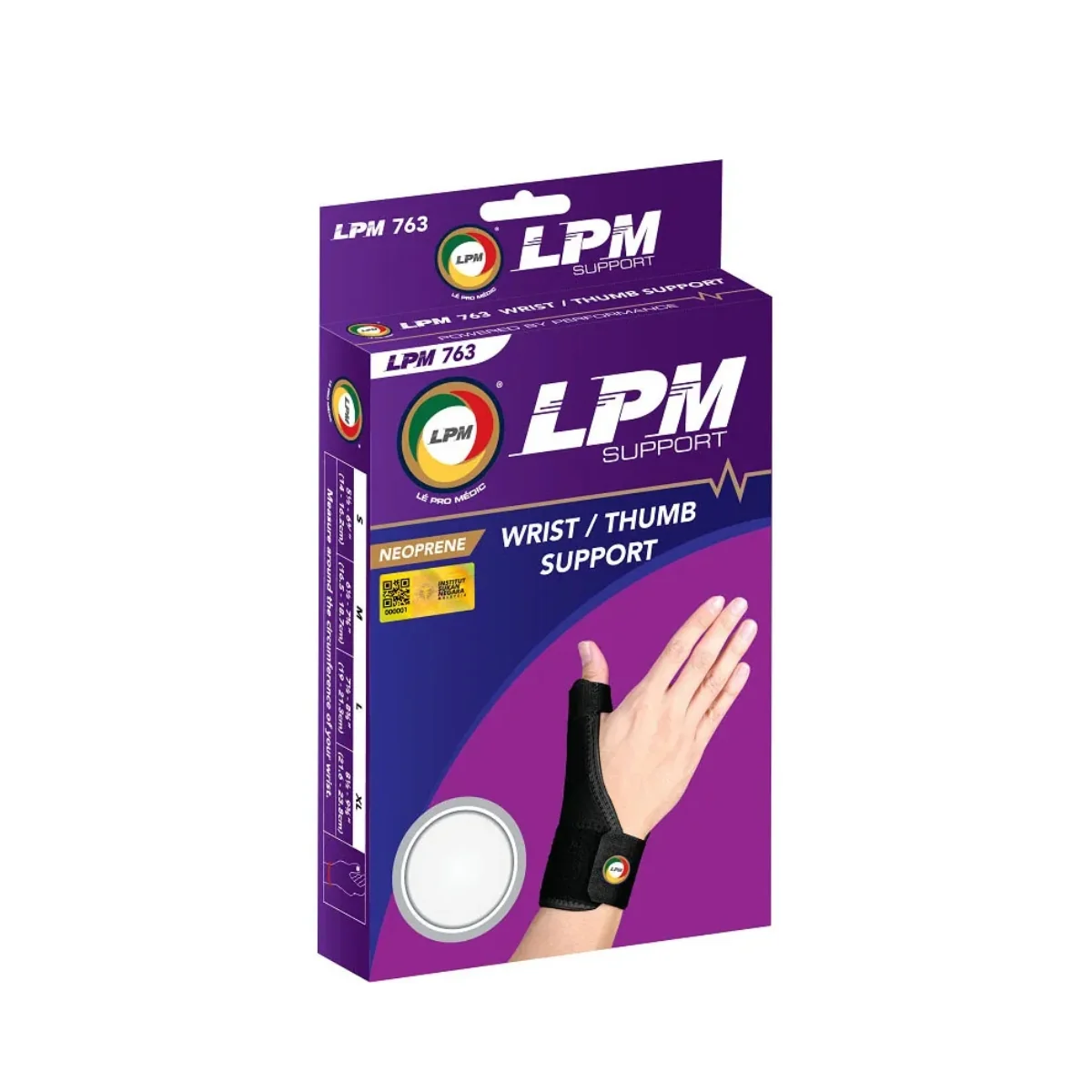LPM NEOPRENE WRIST THUMB SUPPORT 763 L