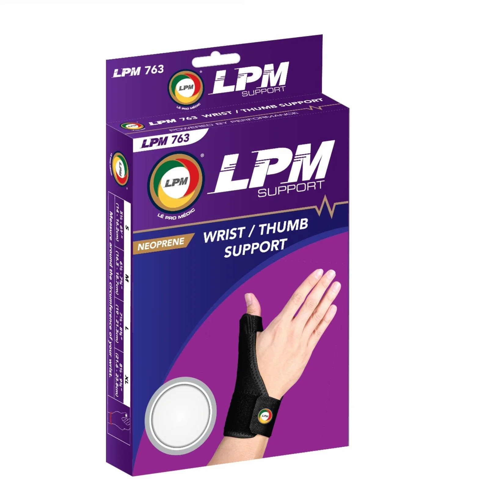 LPM NEOPRENE WRIST THUMB SUPPORT 763 M