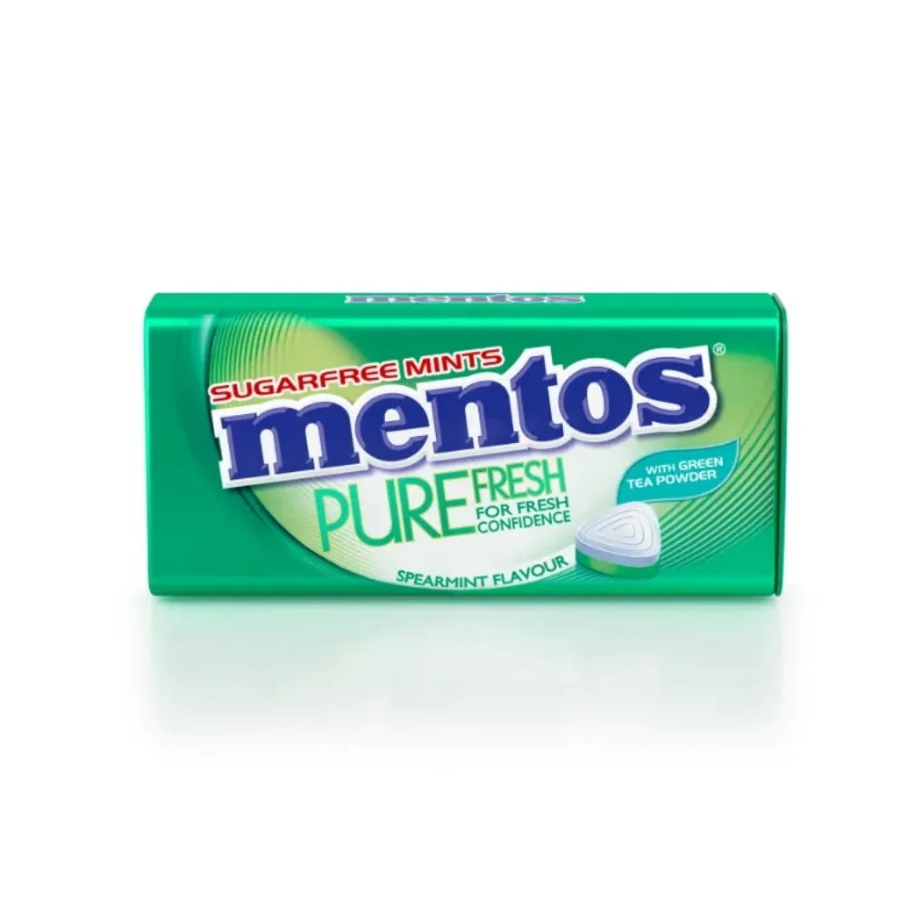 MENTOS PURE FRESH TIN SPEARMINT 35G