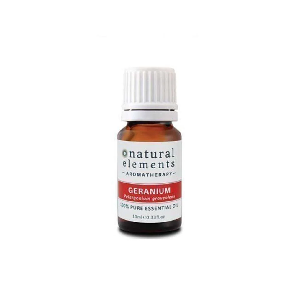 NATURAL ELEMENTS AROMATHERPY GERANIUM PURE ESSENTIAL OIL 10ML