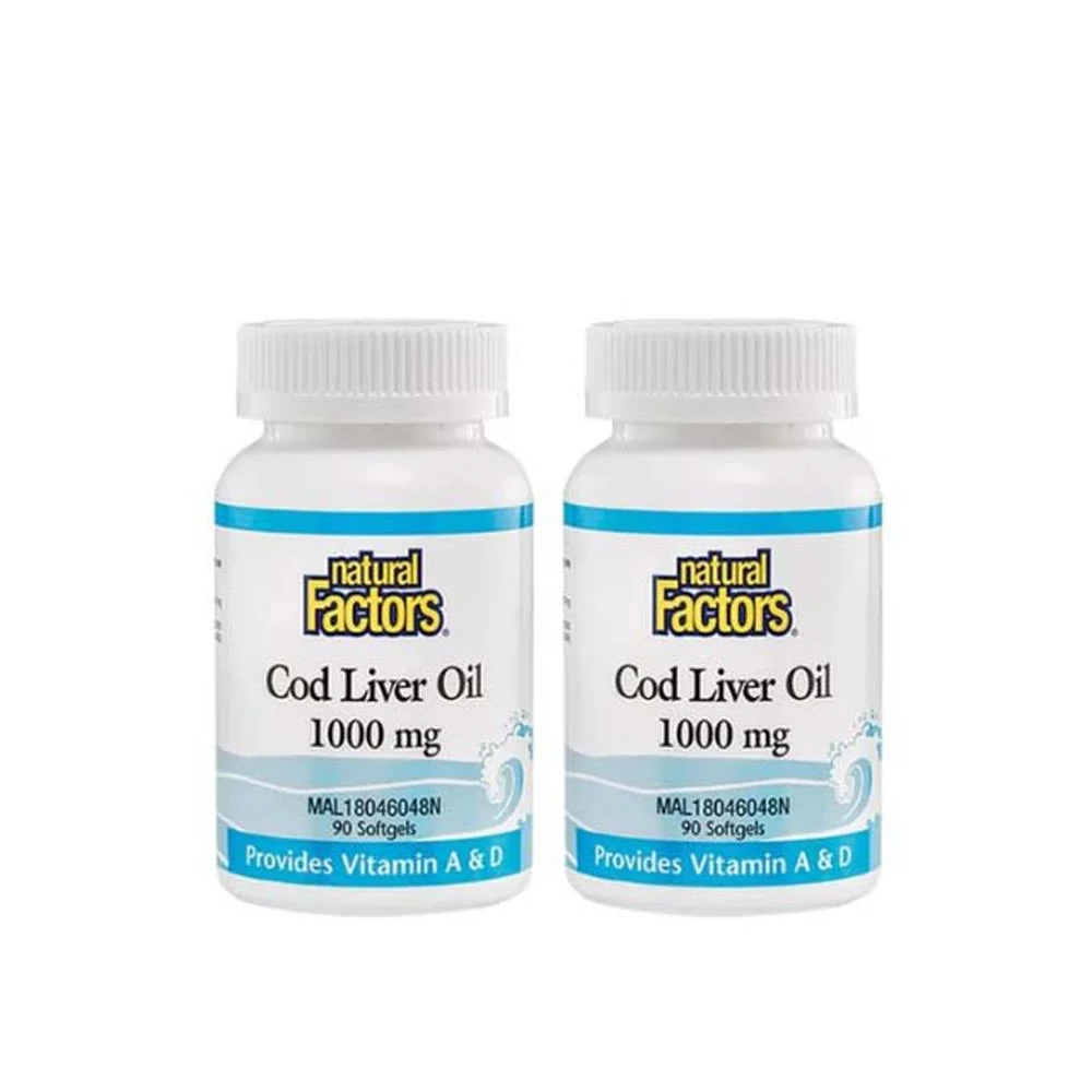 NATURAL FACTORS COD LIVER OIL 1000MG90SX2