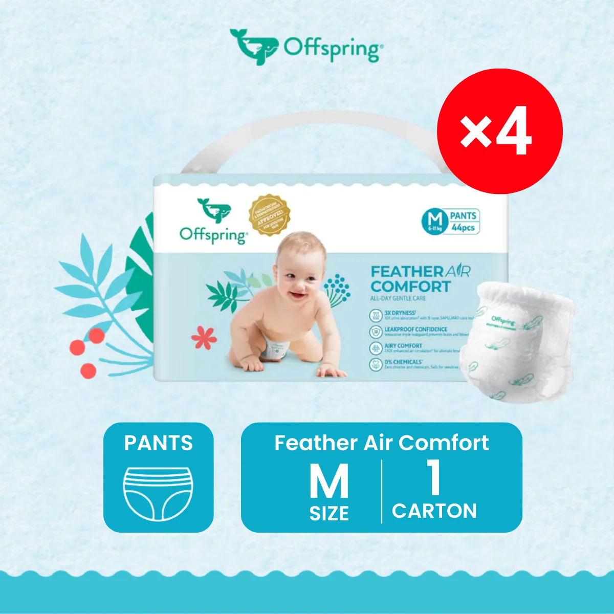 OFFSPRING FEATHER AIR COMFORT PANTS M 44S X 4