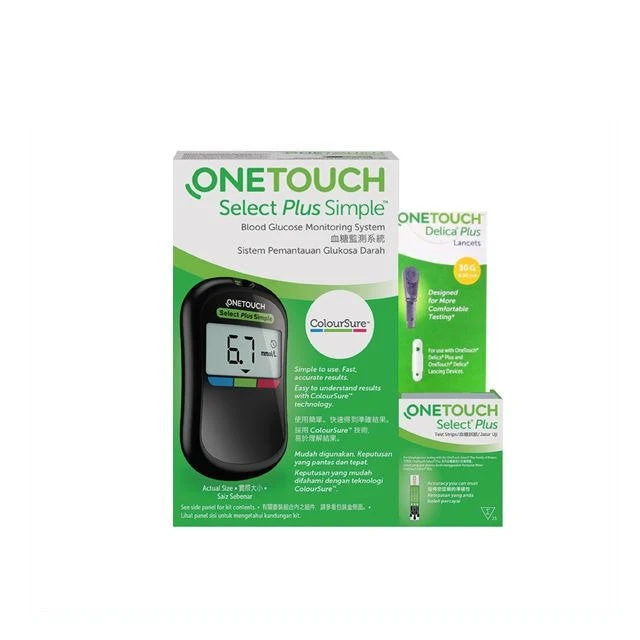 ONETOUCH SELECT PLUS SIMPLE BGM + SELECT PLUS 25S + DELICA PLUS LANCET 25S